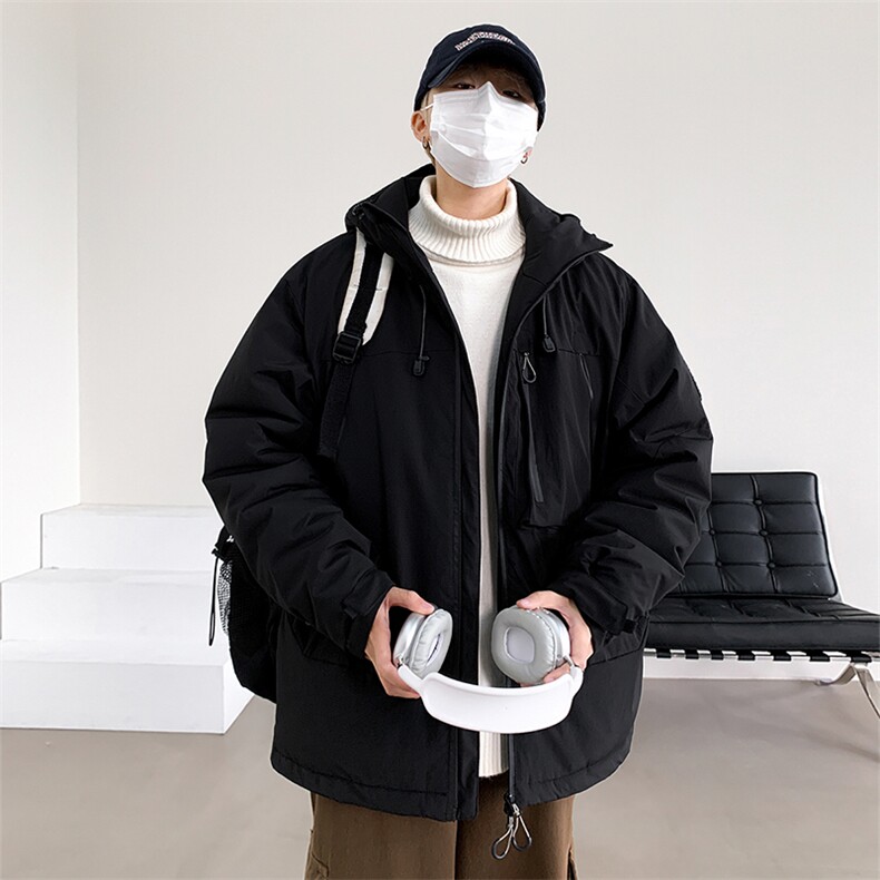 新款棉服羽绒棉保暖连帽加厚冬装情侣装韩版宽松棉袄MY8855-P105,男装棉衣,电商A128