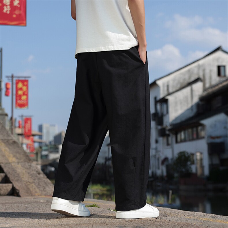 2025春夏季新款棉麻休闲裤子男大码风哈伦长裤K600-P65,男装休闲裤,星座313B-4（原星座309A-1）