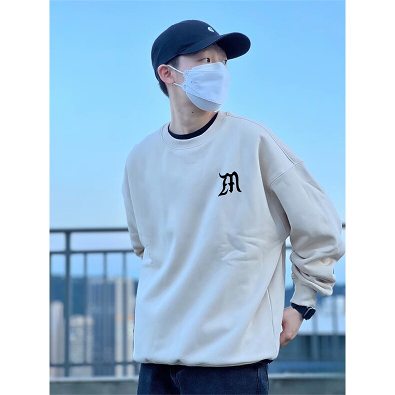 抖音得物 现货高品质美式宽松圆领印花卫衣 新款重磅卫衣 ADY102图片