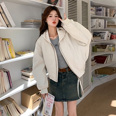 现货假两件工装短外套2D014-9001-P155-K228，女装短外套，2D014