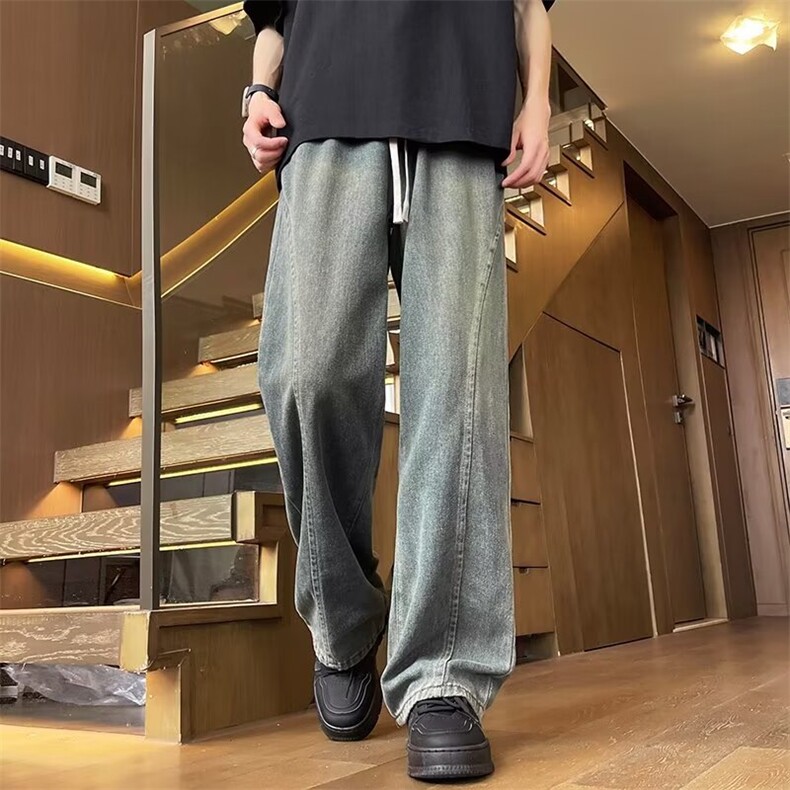 2024美式牛仔裤男款直筒长裤潮XR521P43,男装牛仔裤,星座1116-2