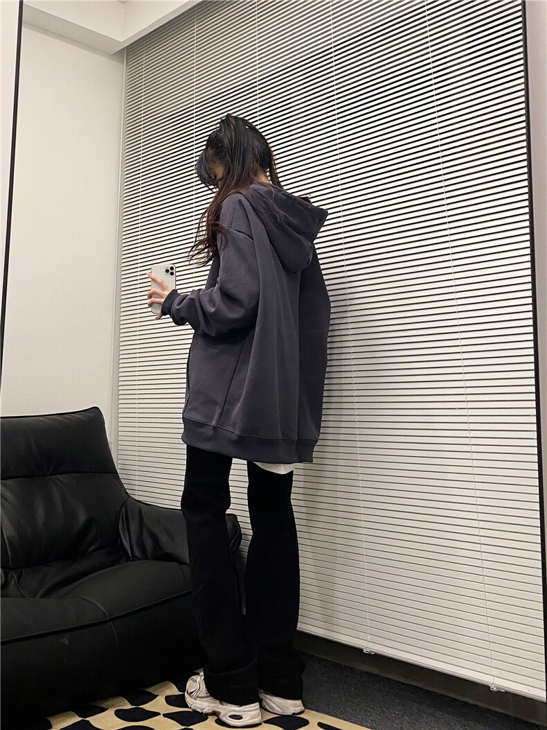 美式复古连帽重磅卫衣基础款休闲宽松oversize,男装卫衣,星座310A-4