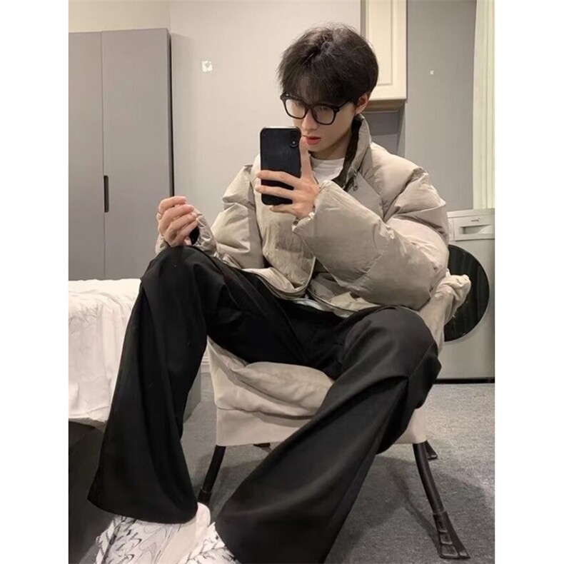 高街短款棉衣男款冬季宽松加厚面包服美式立领棉服外套M63,男装棉衣,星座1116A（原606A-3）