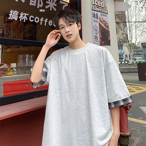 短袖男夏季新款港风宽松T恤上衣T8219-P25图片