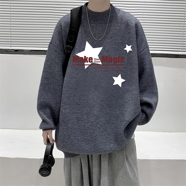 8XL半高领毛衣男大码胖子针织衫毛线衣M18379-P45加绒款-P65,男装针织衫/毛衣,电商A040