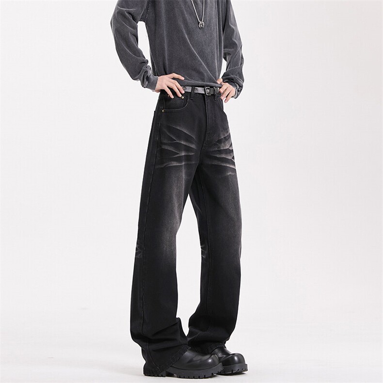 春季美式ins高街hiphop重工艺水洗牛仔裤货号K2320-1P55,男装牛仔裤,电商A063