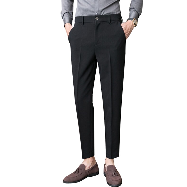 C127秋冬新款男小西裤长裤子修身休闲裤英伦加厚-平铺图,男装西裤,电商A211