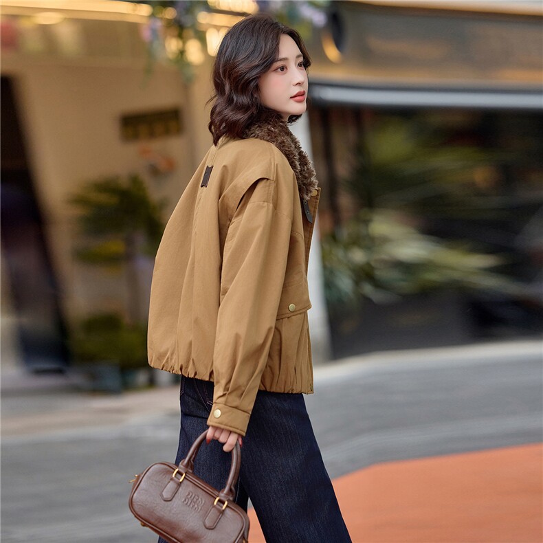 2026年冬季宽松街头长袖加绒内胆袖子加棉冬季外套女,女装棉衣/棉服,微微衣阁