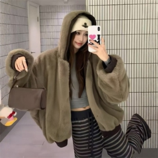 两面穿现货重磅短款座山雕棉衣男女双面穿毛毛绒棉服加厚外套，男装棉衣，电商A486