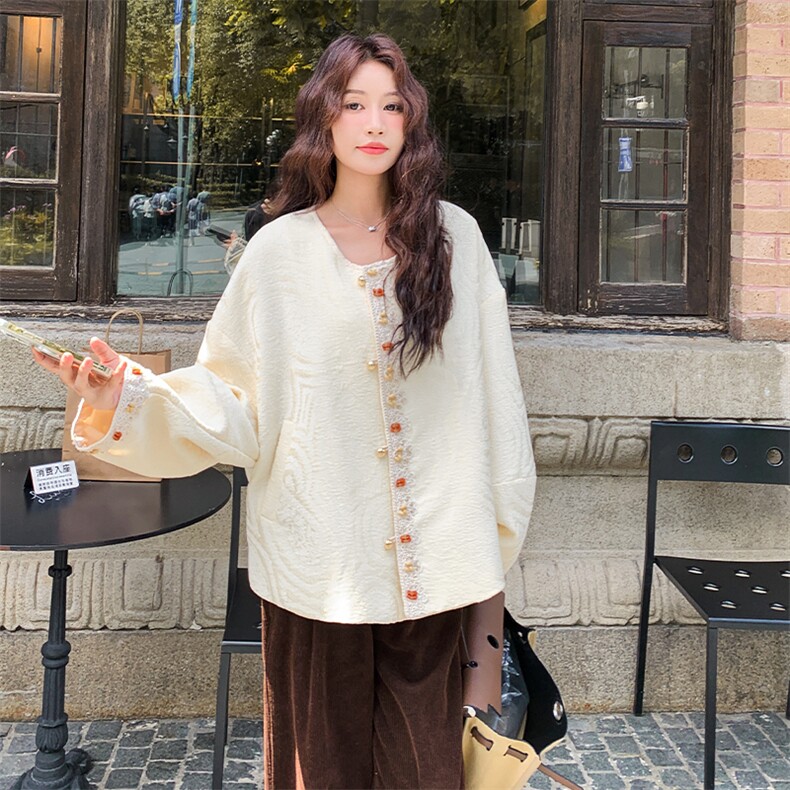 新中式数据好现货重工钉珠阔版外套2C277-5833-P190-K288,女装短外套,2C277