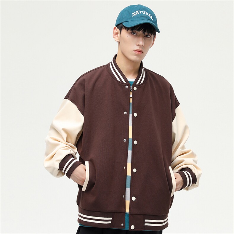 春秋季棒球服外套新款ins潮情侣学生休闲针织夹克A305-DF32-P75,男装夹克,电商B306