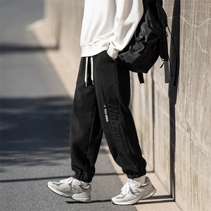 2024冬新款cityboy日系加绒加厚宽松束脚休闲运动裤 K253-P45控78图片