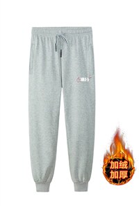 冬季上衣男士加绒卫裤修身青少年班服订制！休闲裤加厚 XZ102A-4图片