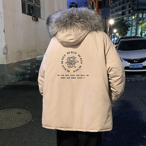 MM48163-P130冬季大毛领棉衣男士大码加厚棉袄男棉服，男装棉衣，电商A040