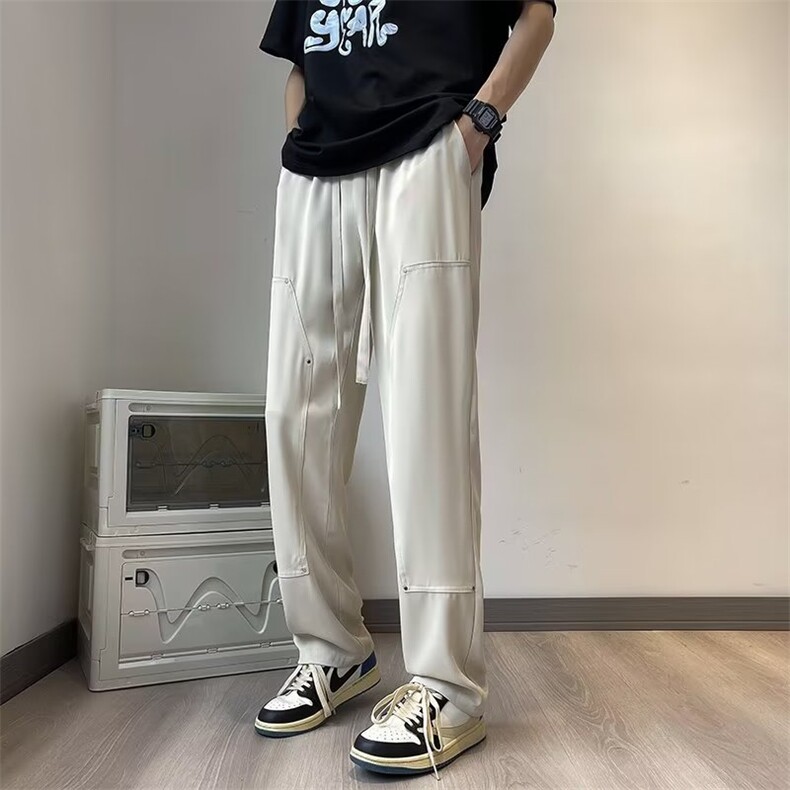 休闲西裤男韩版潮流高街帅气2023夏季新款ins宽松刺客K4231-P38图片