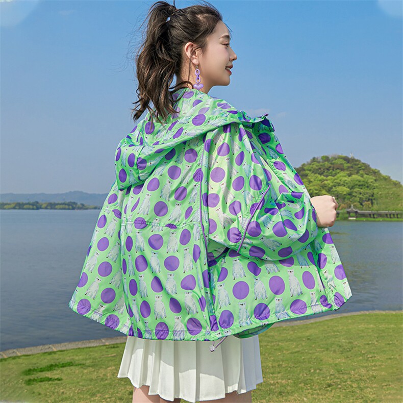印花防晒衣夏季薄款防晒服RF2C290-2805#-P85-K138,女装短外套,蝶眷