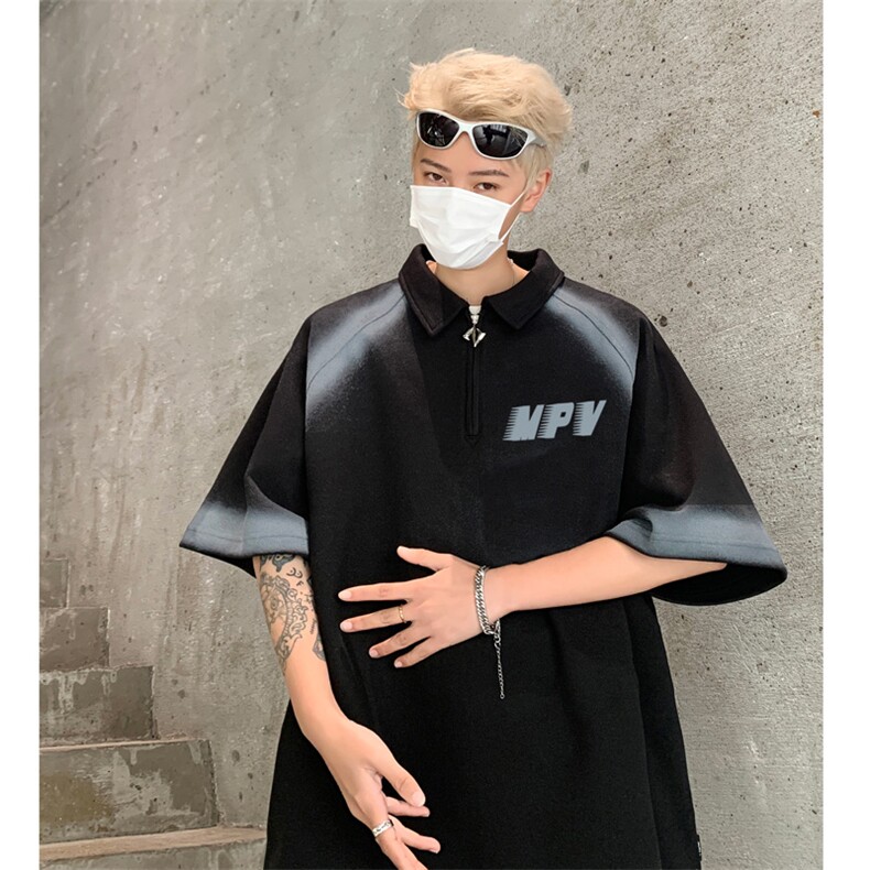 polo衫短袖t恤男夏季宽松休闲半拉链体恤衫XZ514-2-202490-P63,男装T恤,星座514-2(原B239)