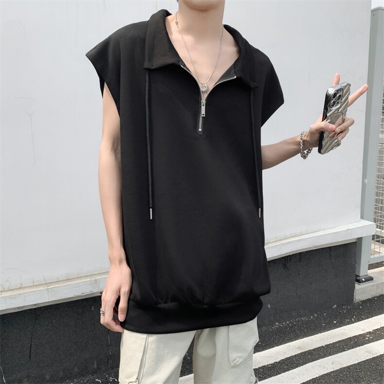 港风夏款男短裤背心体恤无袖坎肩运动汗衫T恤衫BX11P35,男装牛仔裤,星座1013-1