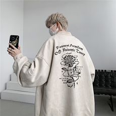 24春秋款美式复古麂皮绒飞行棒球服男女夹克外套JF3276-P80控108，男装夹克，电商B370