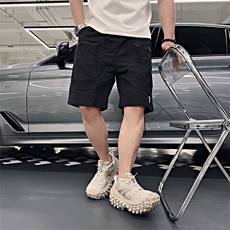 K41/P38控68夏季小伙工装男士口袋时尚短裤休闲沙滩中裤墨绿1，男装牛仔裤，星座305B