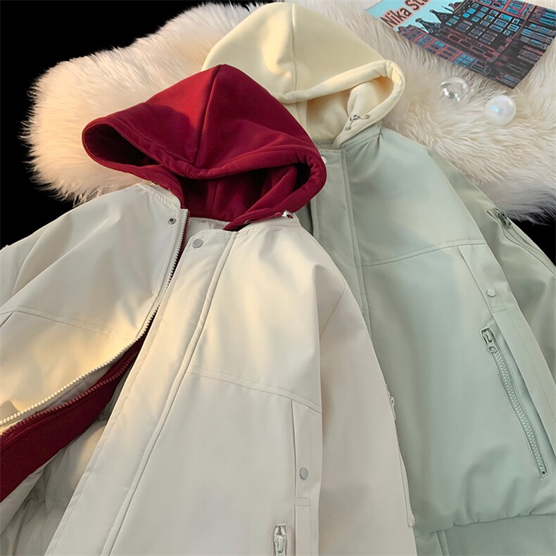 毛毯风美式假两件棉服外套男2026秋冬宽松棉衣夹克A436-2583-P95,男装棉衣,电商A436