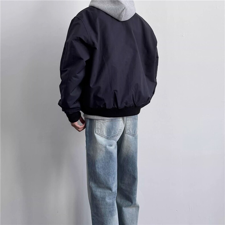 JK711-尺码M-3XL-P45现货!美式飞行员夹克工装外套高短款棒球服,男装夹克,星座1811B