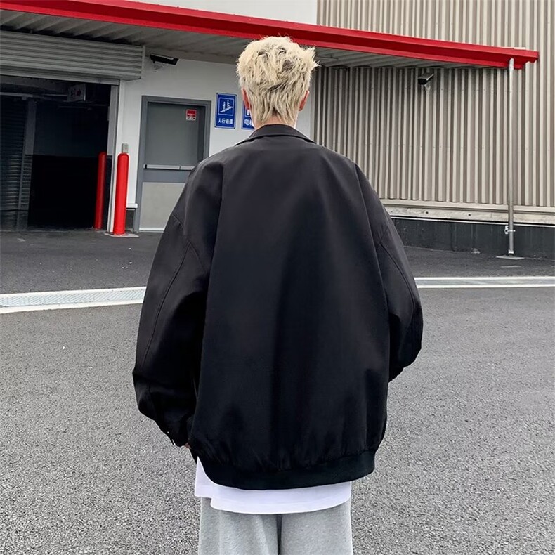 冷淡系高级感外套男拉链设计感潮牌宽松休闲工装飞行夹克J661/65,男装夹克,星座506
