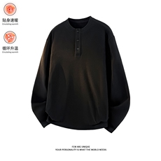 德绒打底衫亨利长袖T恤冬季保暖叠穿宽松男女款5Q4086-TP2048，男装T恤，电商A102