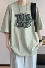 已注册/夏季内景日系大码宽松短袖T恤男潮重磅体恤衫DT00490/P25，男装T恤，电商B316