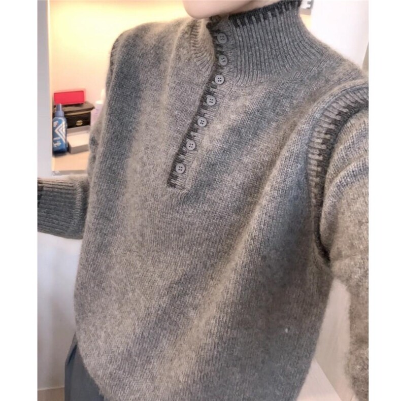 2025年秋季通勤套头时尚百搭通勤简约休闲，女装针织衫/毛衣，唐诺