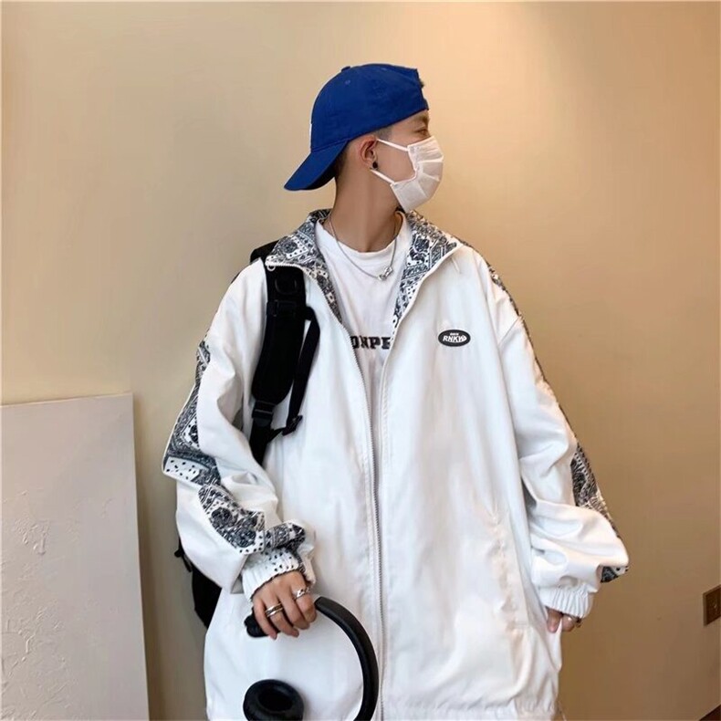 2025春季新款两面穿秋季工装外套男潮流宽松韩版夹克JK8702/P44,男装夹克,星座506