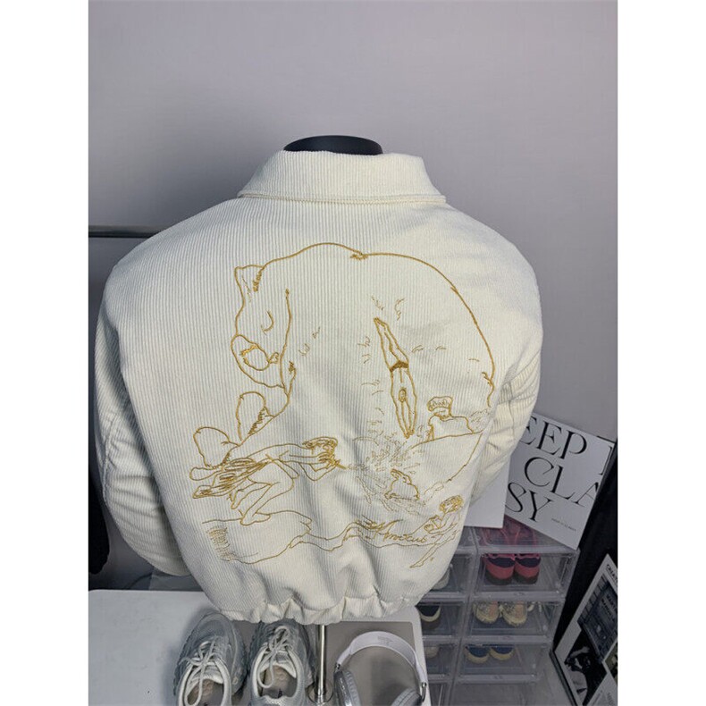 【现货】韩定织猎户米线条刺绣灯芯绒夹棉棉服夹克JKMF009P118,男装夹克,星座1004（原星座815-3）