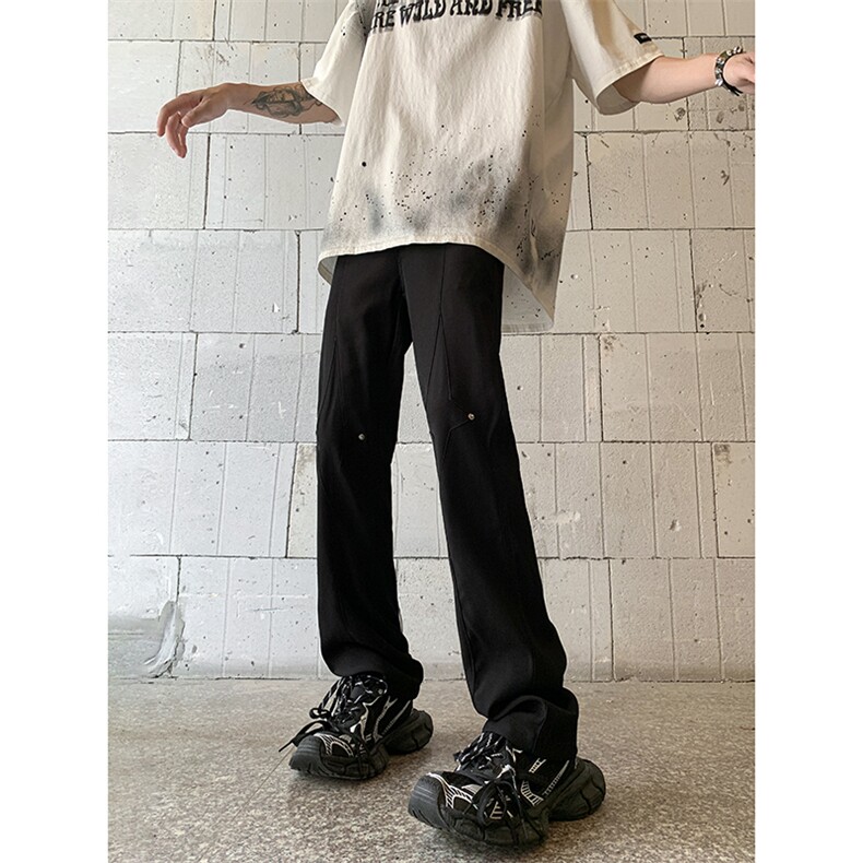 夏秋衔接冰丝透气休闲裤男垂感阔腿拖地裤K0932-P43,男装休闲裤,星座308B-1