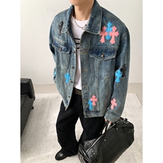 秋季潮流克罗心同款牛仔夹克男女百搭外套JK1303-P90，男装夹克，星座1103-3