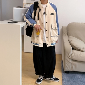 工装外套复古撞色盐系上衣炸街潮ins棒球服秋2023新款  W1210-P53图片