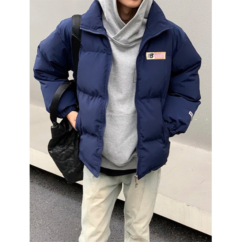 美式潮牌立领印花棉衣外套男女情侣棉服长袖夹克MS8108,男装夹克,星座1116A（原606A-3）