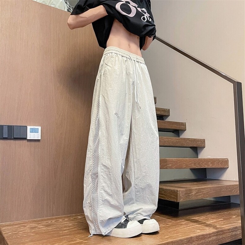 季薄款透气休闲宽松户外伞兵美式高街速干冲锋冰丝裤潮K28p38,男装休闲裤,电商D315A