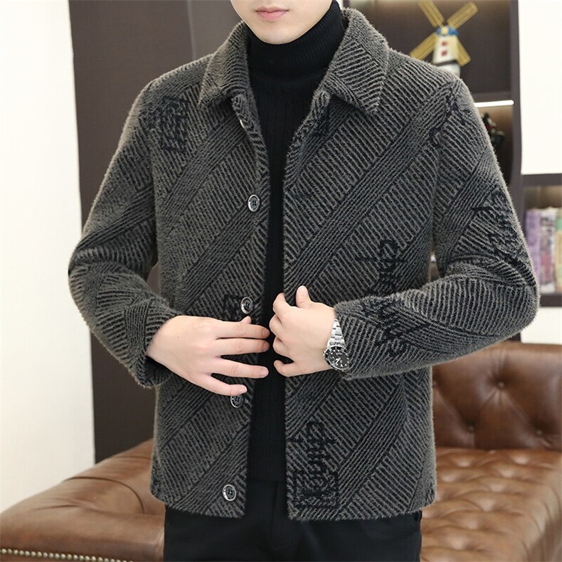 新款冬季男士修身潮流翻领加棉加厚毛呢外套大衣D68P135控228,男装毛呢大衣,电商B226-2（原B217-2）