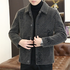 新款冬季男士修身潮流翻领加棉加厚毛呢外套大衣D68P135控228，男装毛呢大衣，电商B226-2（原B217-2）