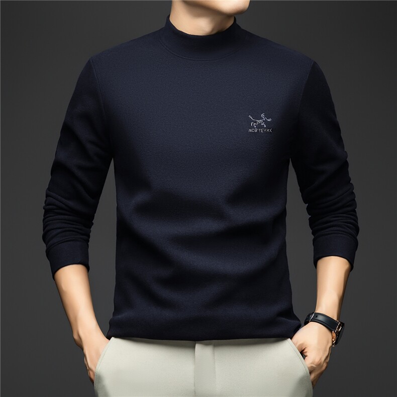 B8503双面德绒高品质柔软舒适保暖打底衫,男装T恤,钱塘207-1