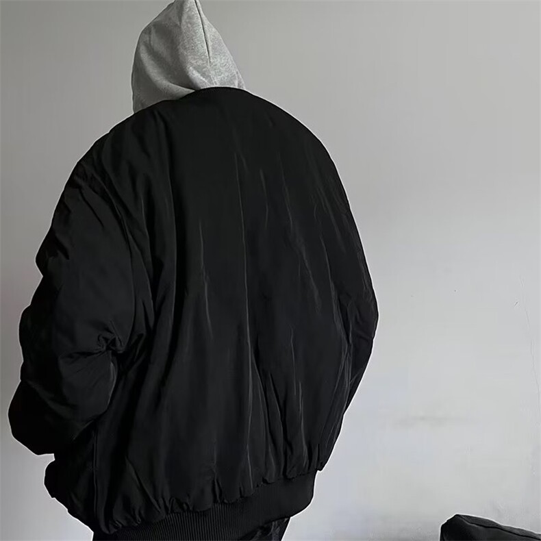 美式秋冬飞行员棉衣外套男女高街潮牌宽松设计感工装棉服SM22-P80,男装棉衣,星座1008