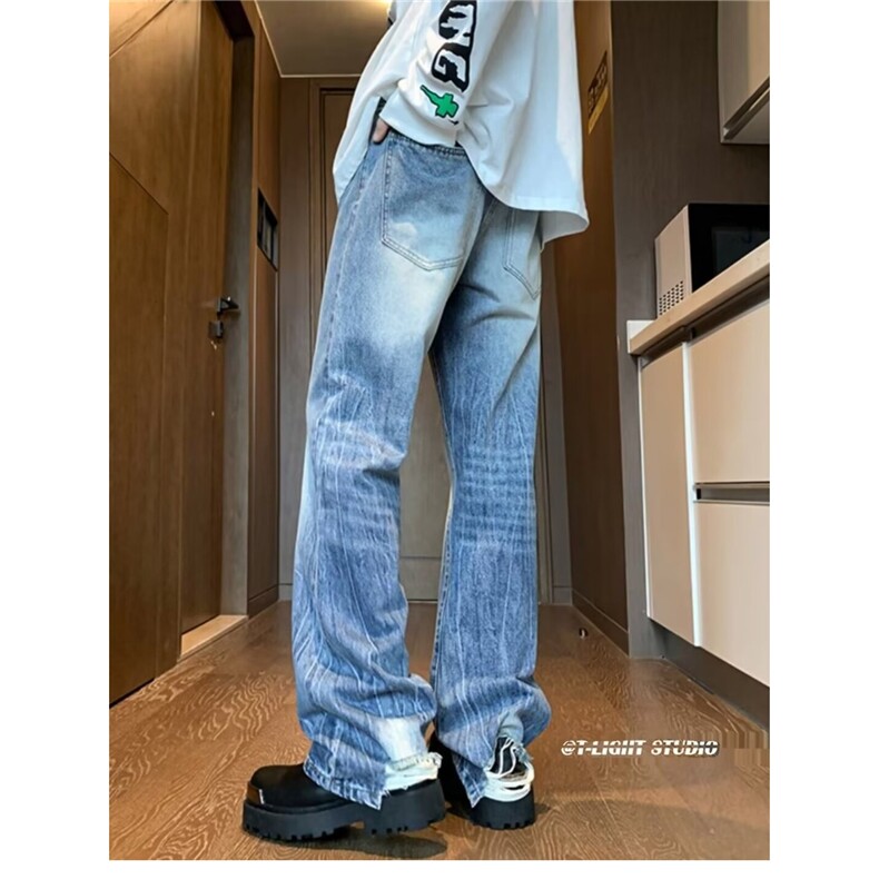 美式高街vibe潮牌男士牛仔裤cleanfit男摸穿搭休闲裤子GY20/P58,男装牛仔裤,星座506