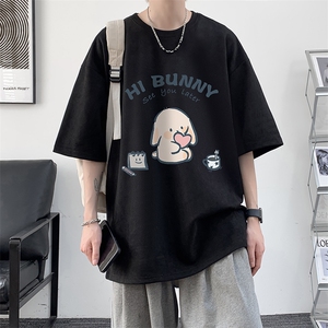 麂皮绒短袖t恤男大码半袖男 JD82314-P25图片