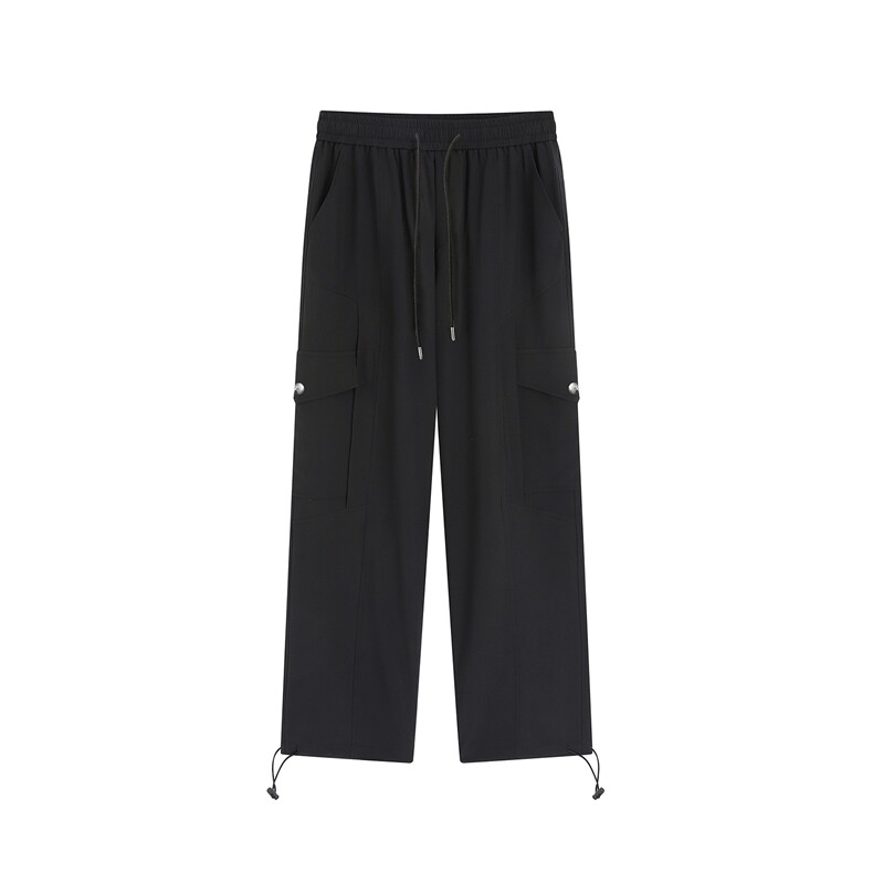 冰丝工装口袋可束脚休闲裤K042平铺92%聚酯纤维8%氨纶(S-2XL)TP27,男装休闲裤,电商A088