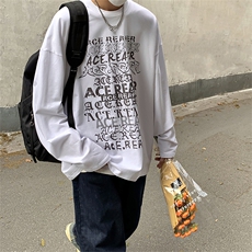 【】A003-CX1759-P35新款印花长袖T恤控价55元港风，男装T恤，电商A003