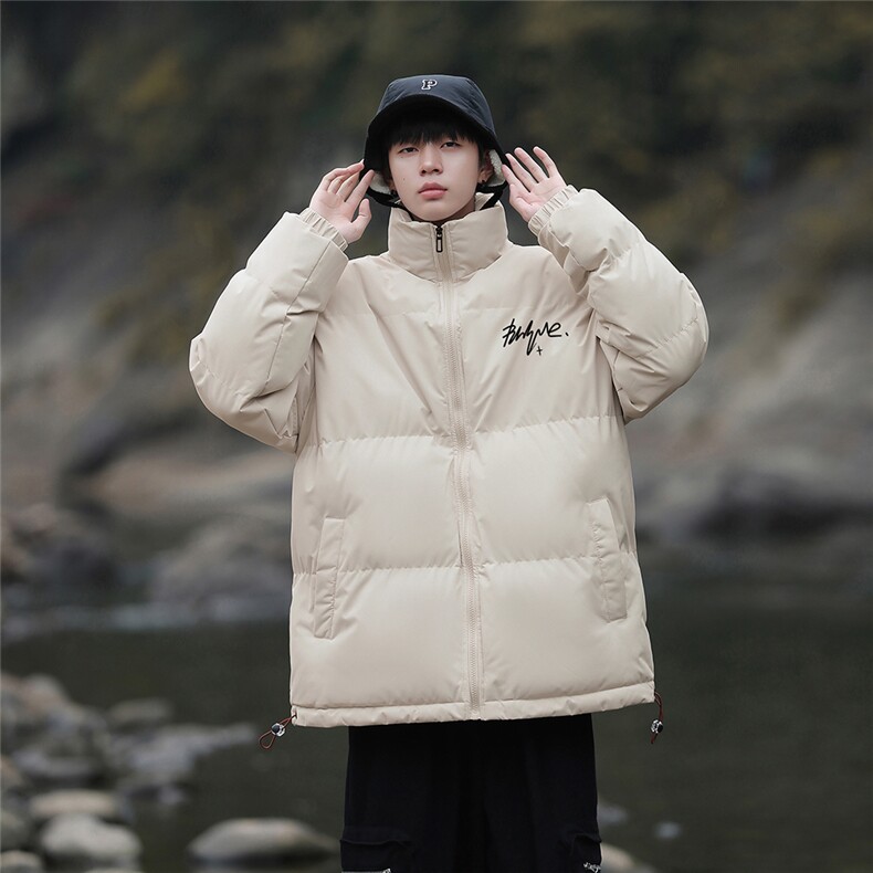 山系港风创意字母印花时尚立领休闲棉服A247-MY2099特批60控99,男装棉衣,电商A247