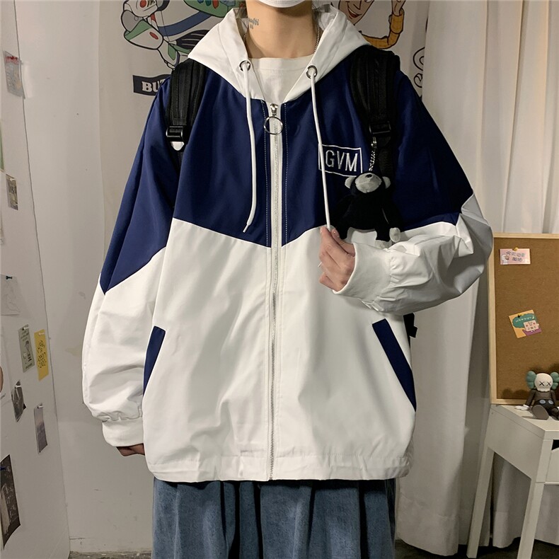 1港风冲锋衣男休闲情侣大码中性日系外套男宽松工装7108P50控68，男装工装外套，星座226-2