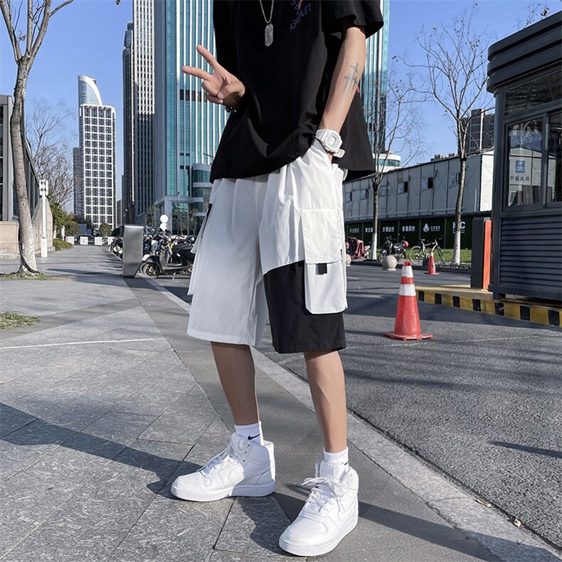 2022夏装新款港风青少年学生休闲工装短裤五分裤B221-DK19-P45,男装休闲裤,电商B221