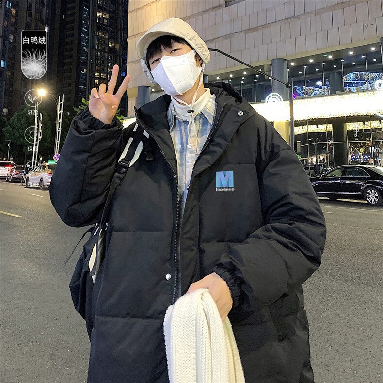 港风夜景标白鸭绒中长款休闲连帽羽绒服A247-YR1872P285控368,男装羽绒服,电商A247