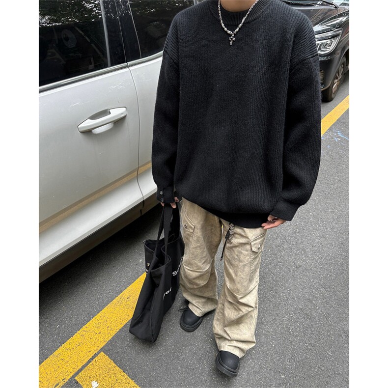 圆领男士纽扣i针织毛衣男A367M2409P60控88,男装针织衫/毛衣,电商A367